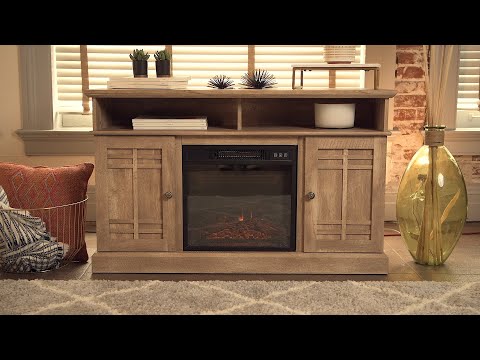 Norrell Farmhouse TV Stand with Fireplace for 50+ Inch TV