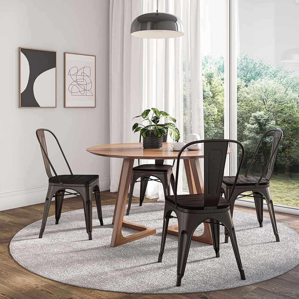 Alexander Dining Chair w/ Wood Seat (Set of 4)