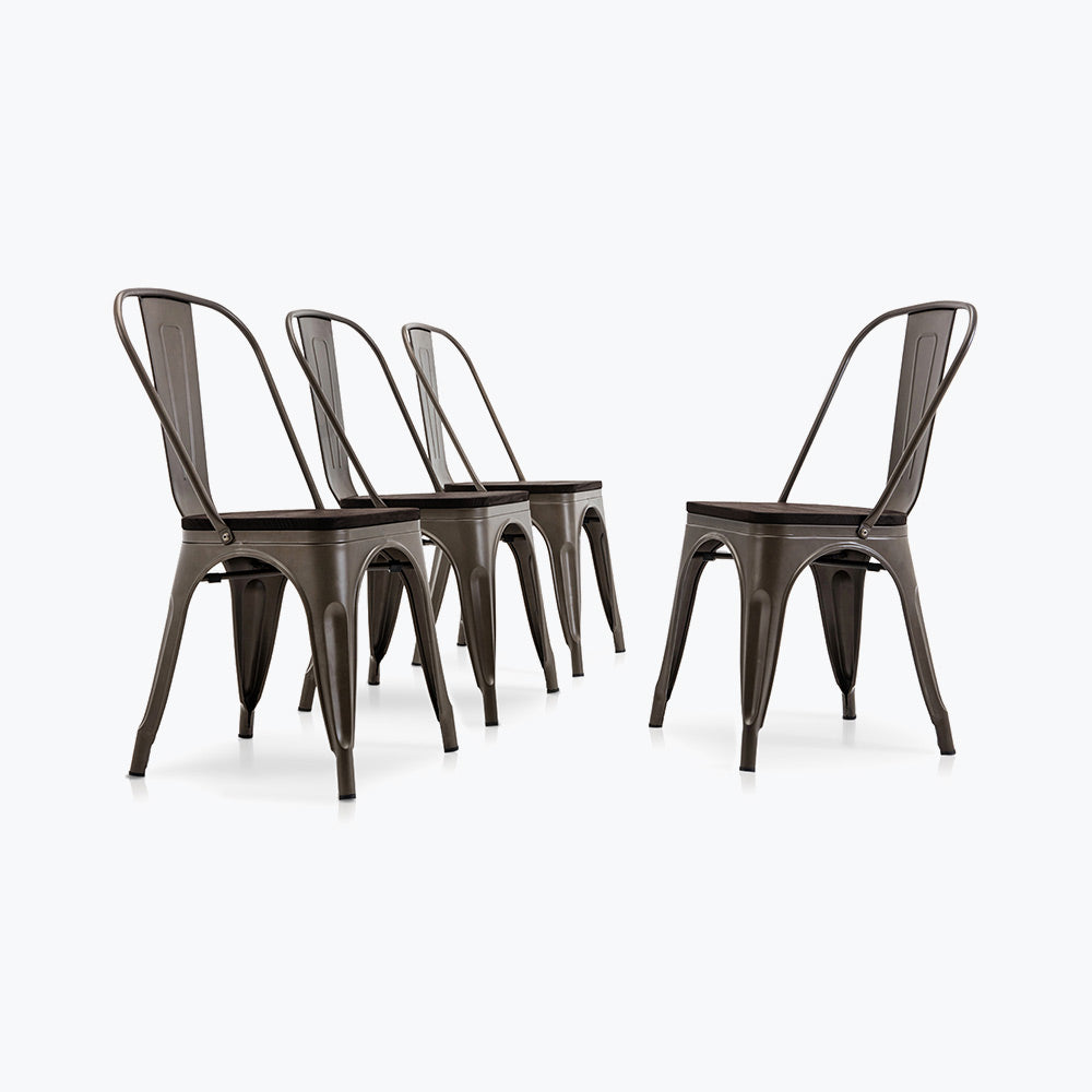 Alexander Dining Chair w/ Wood Seat (Set of 4)