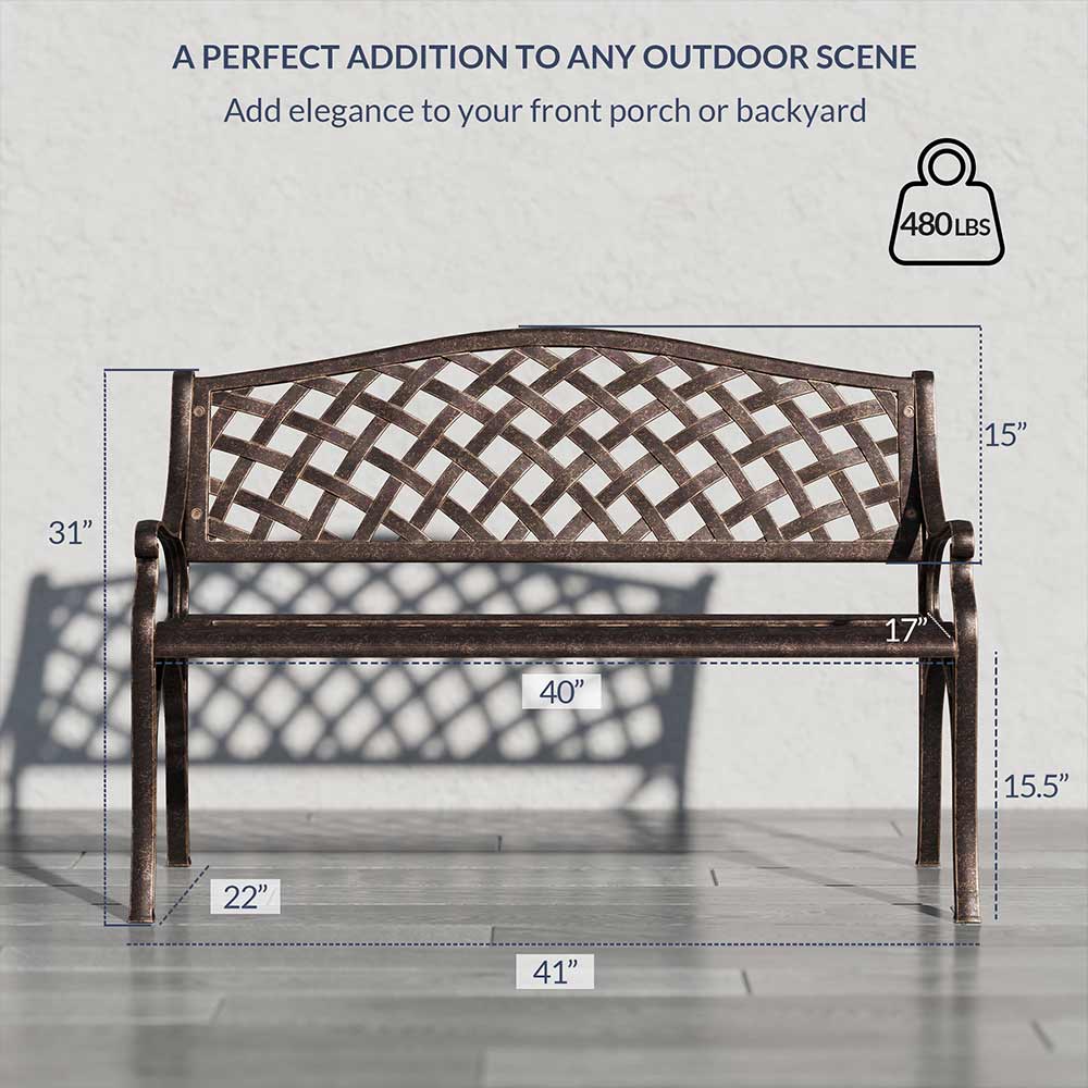 Outdoor Patio Furniture Garden Bench