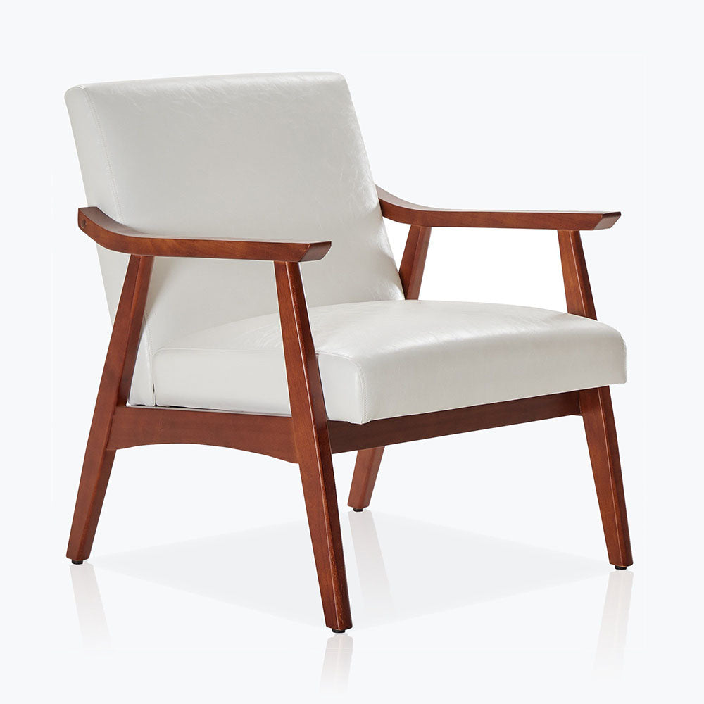 Belleze Mid Century Modern Leather Armchair