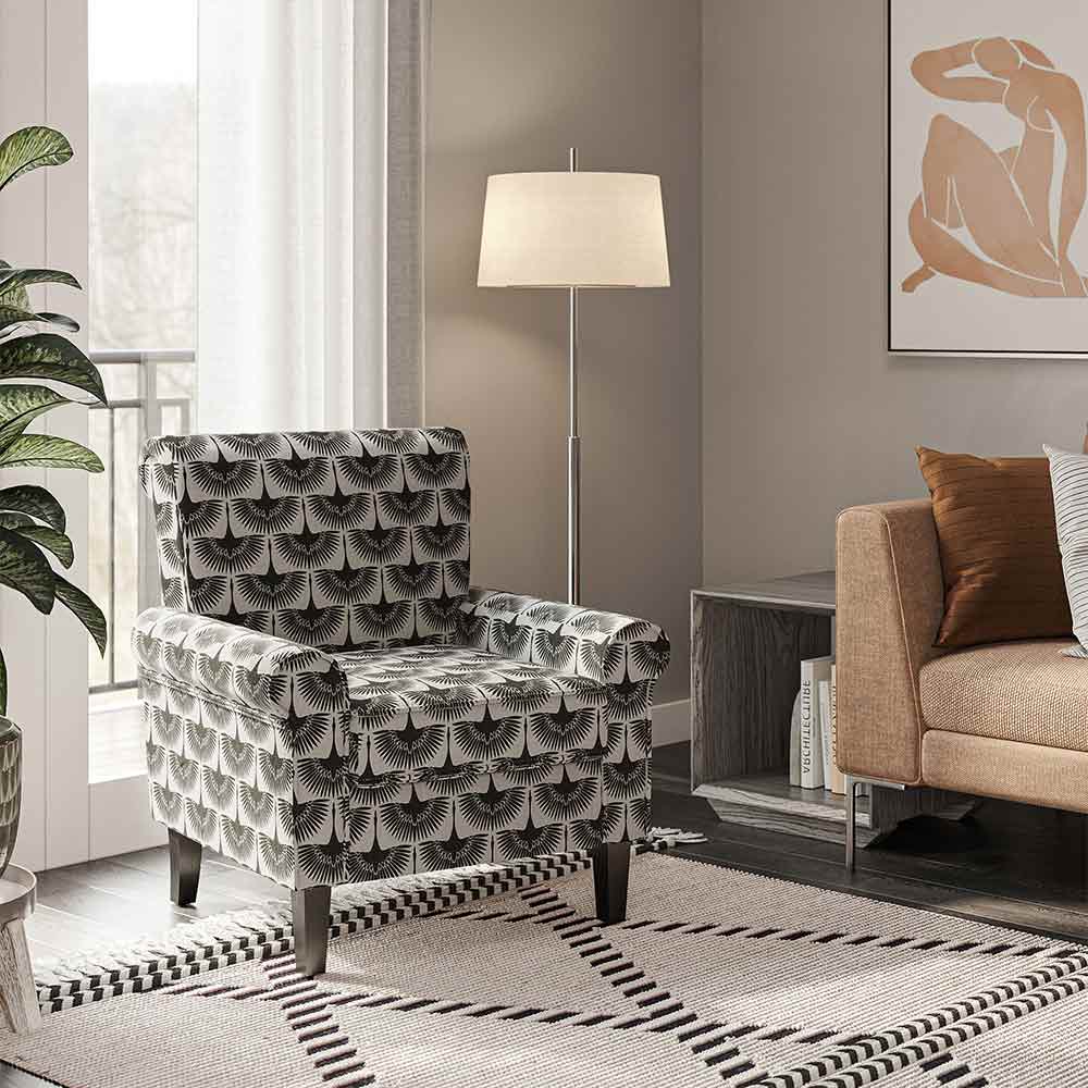 Bird Chic Patterned Armchair For Small Spaces