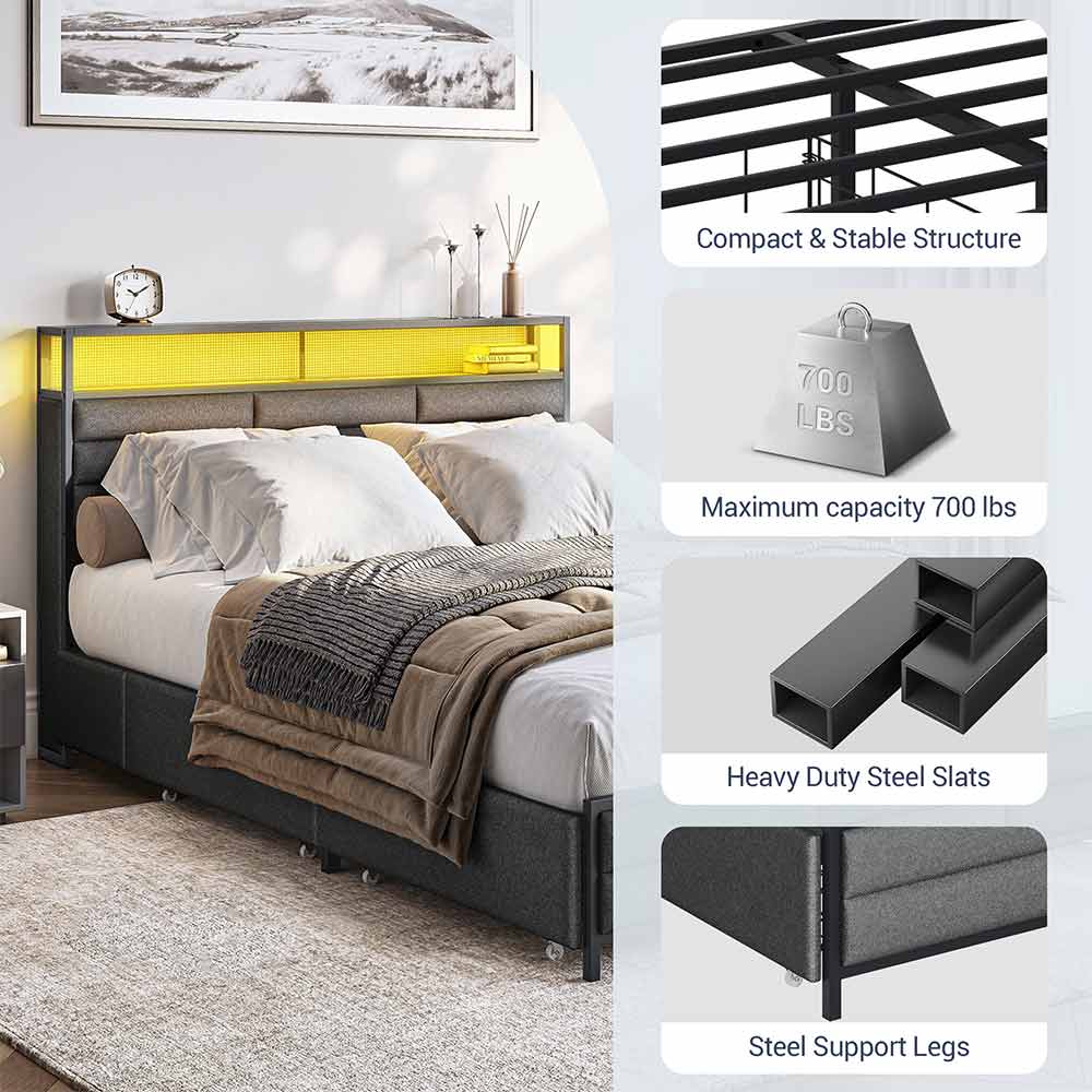 Century Bed with Drawer