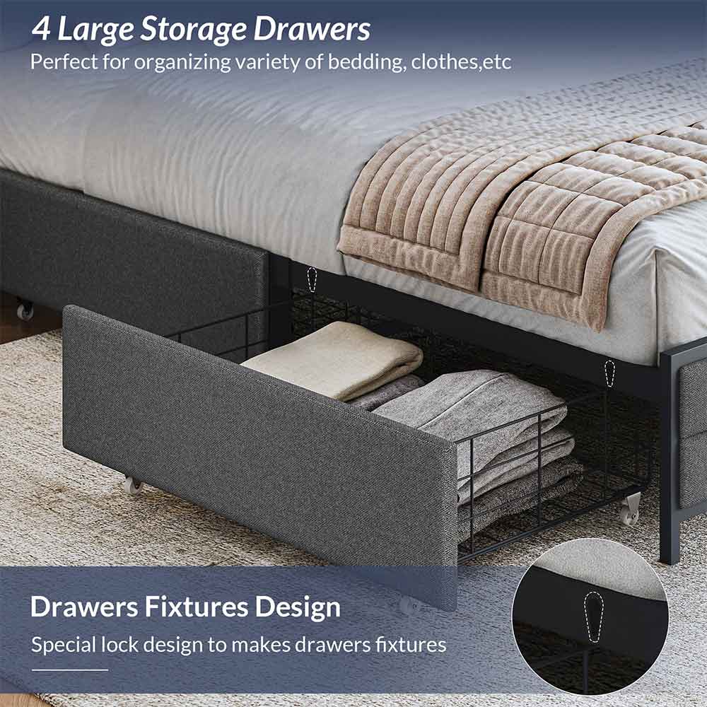Century Bed with Drawer