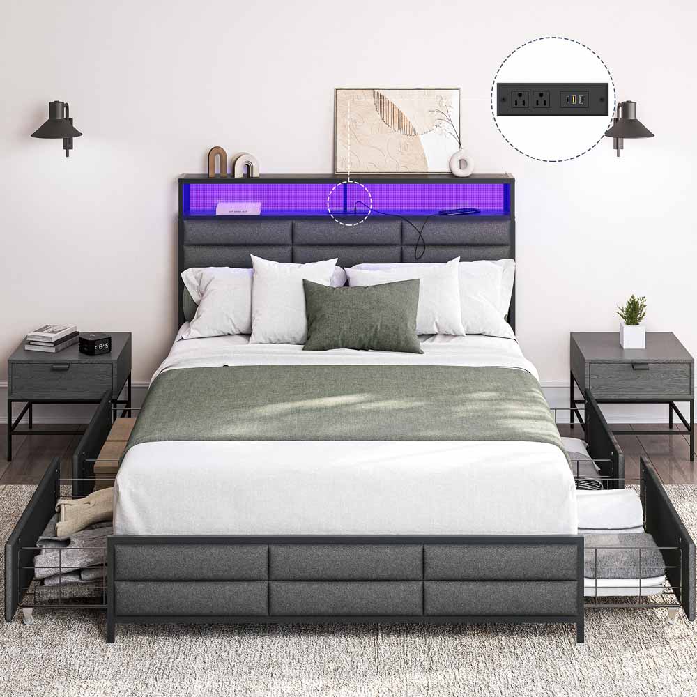 Century Bed with Drawer