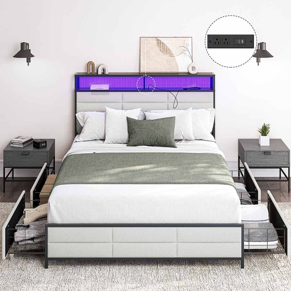 Century Bed with Drawer