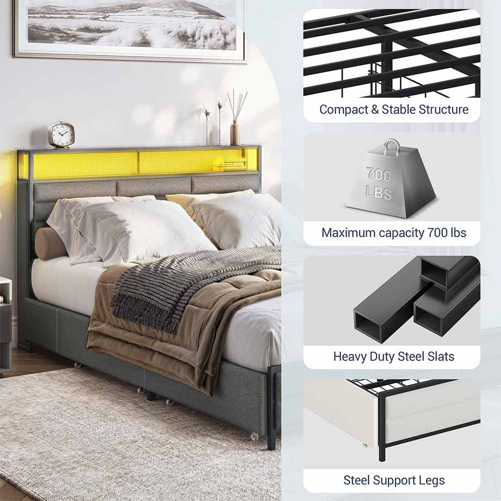 Century Bed with Drawer