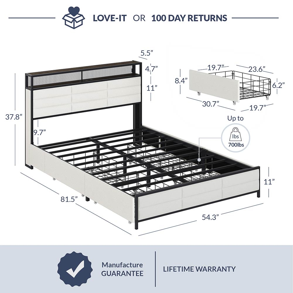 Century Bed with Drawer