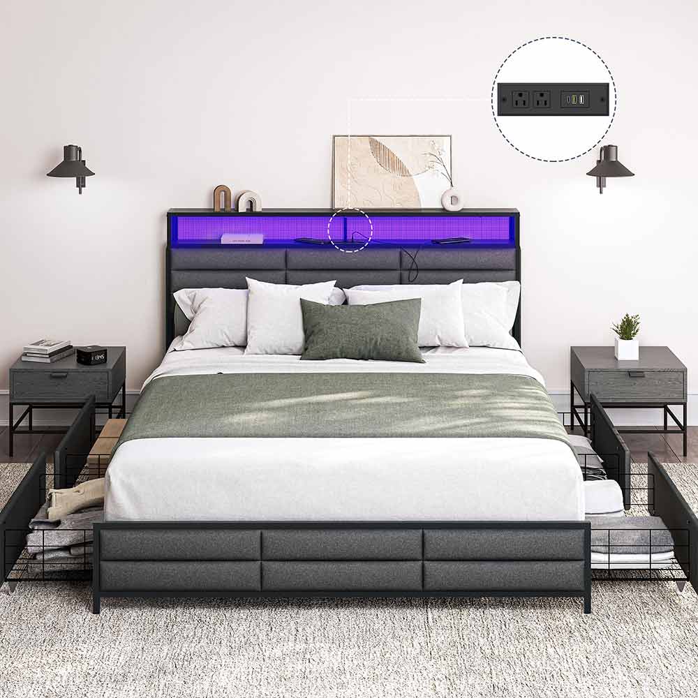 Century Bed with Drawer