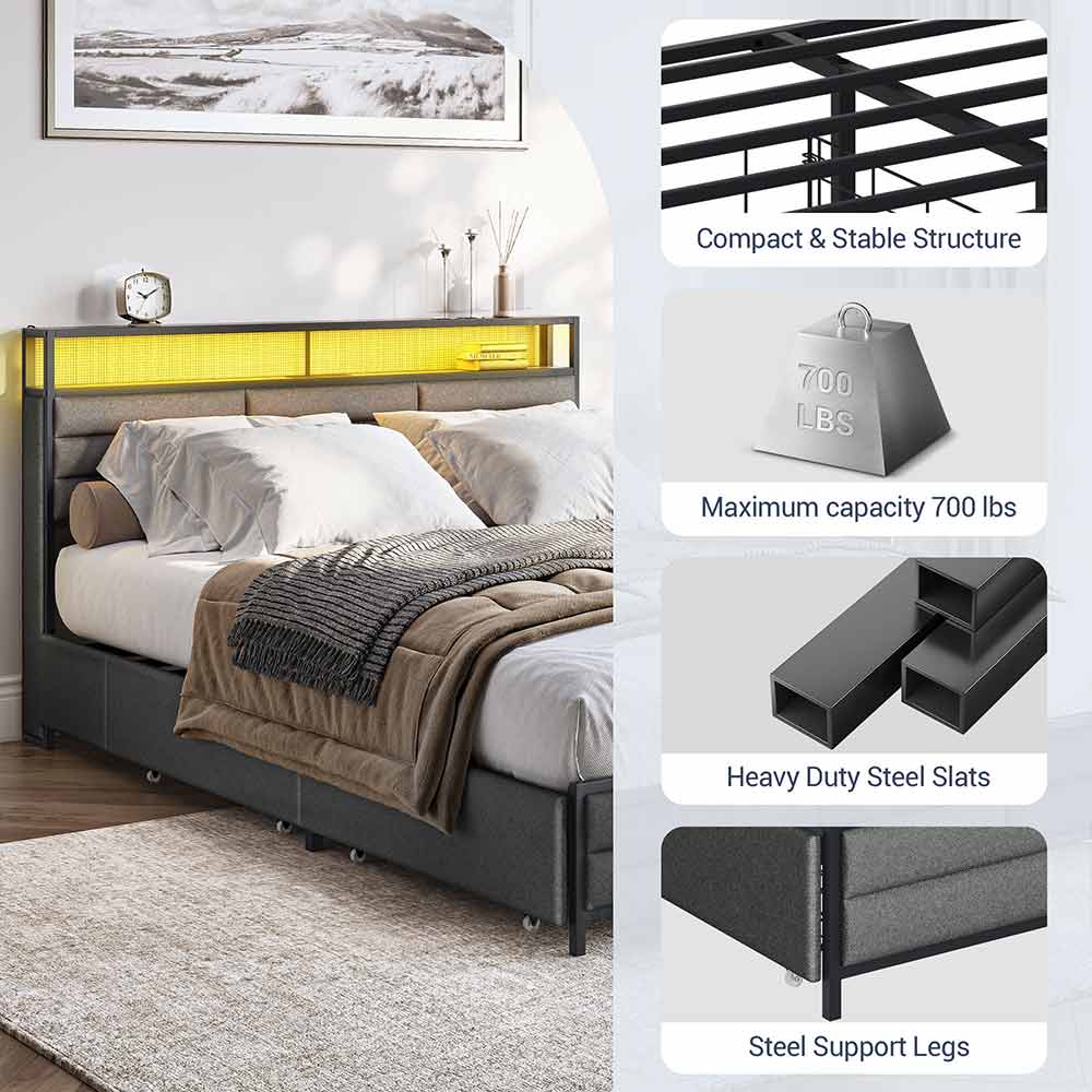Century Bed with Drawer