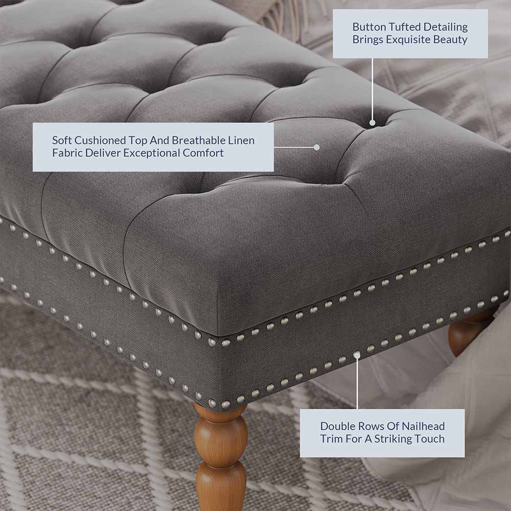 Brooke Tufted Ottoman Bench