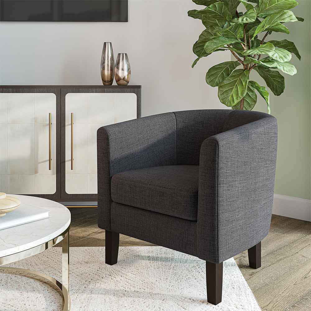 Highland Faux Leather Accent Chair