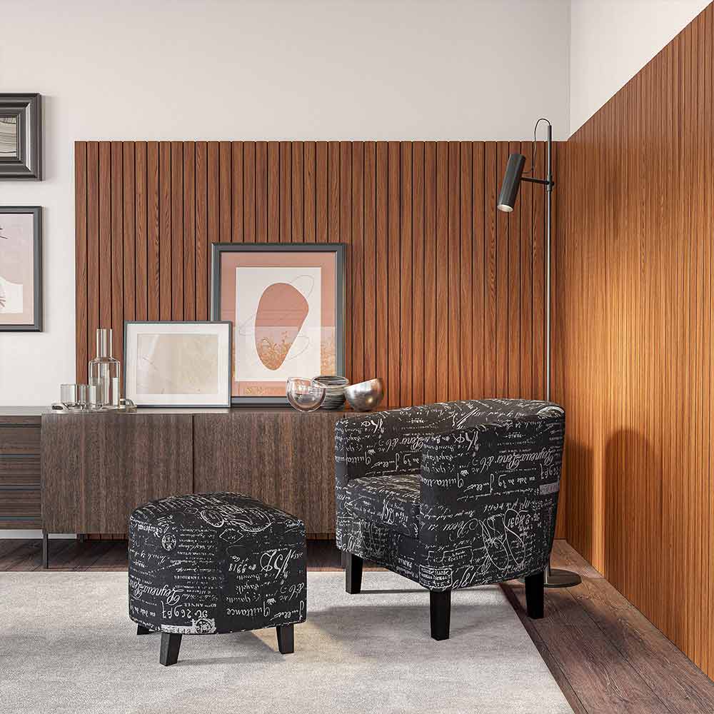 Lydia Chair with Ottoman Set