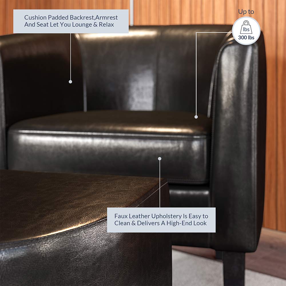 Lydia Chair with Ottoman Set