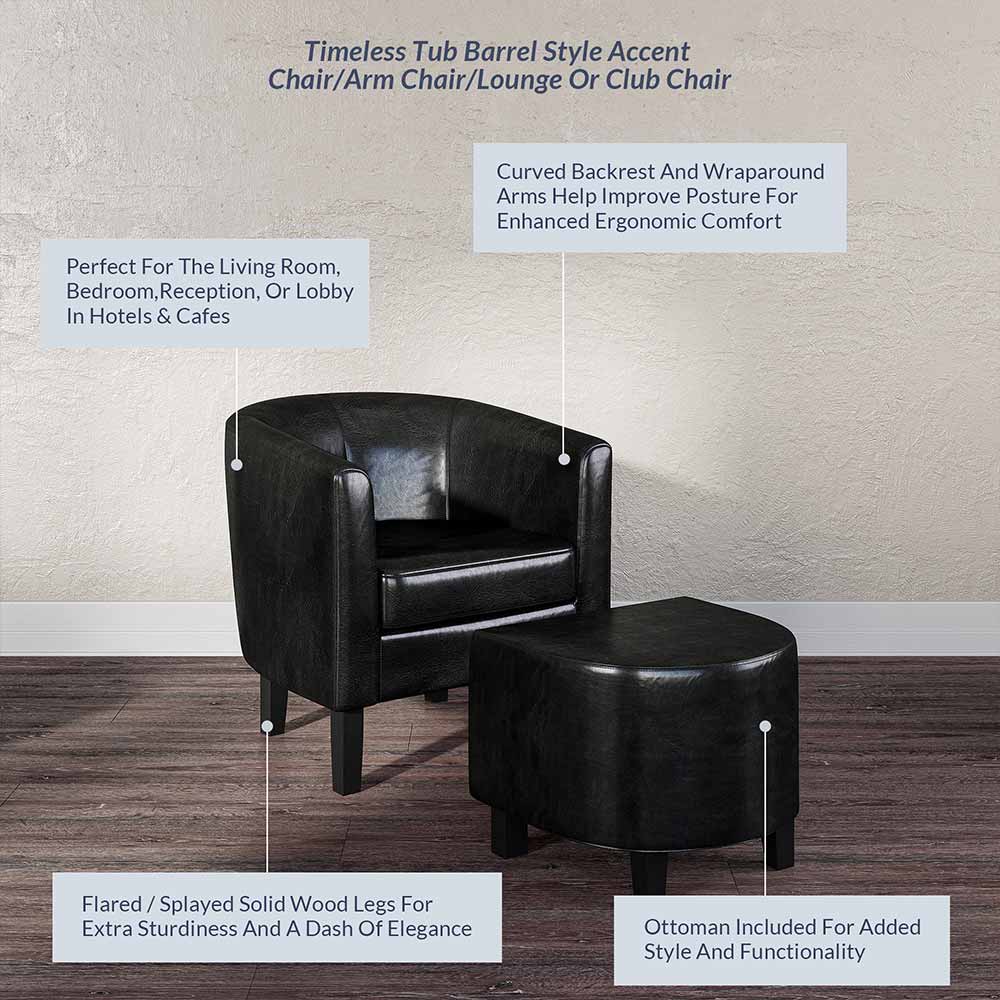 Lydia Chair with Ottoman Set