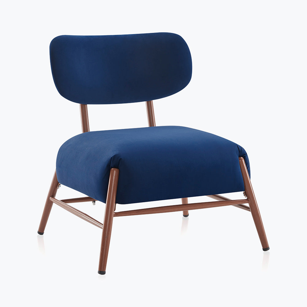 Quinton Mid-Century Modern Armless Velvet Accent Chair