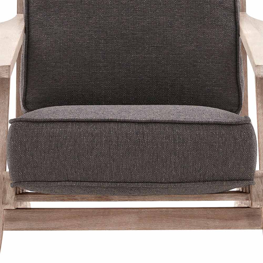 Maximus Wooden Mid-Century Modern Linen Armchair