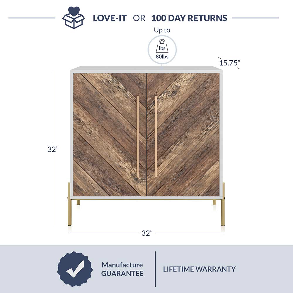 Harper Small Sideboard, Accent Cabinet with 2 Doors