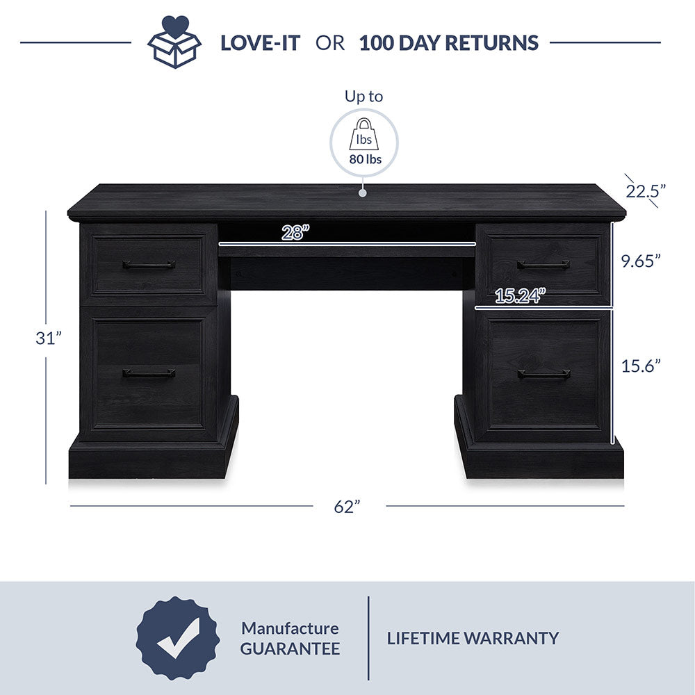 Belleze rhudi deals 62 executive desk