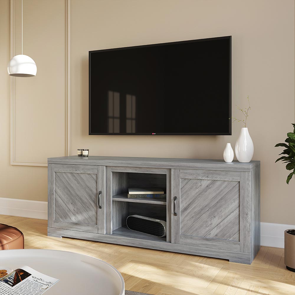 Hilo Low Profile Fireplace TV Stand for 65+ Inch TV