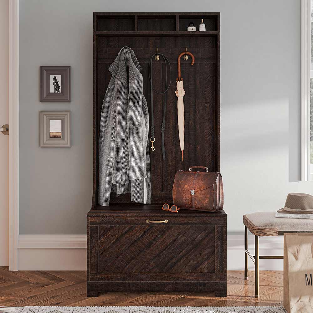 Hall Tree with Storage | Hall Tree with Bench and Shoe Storage