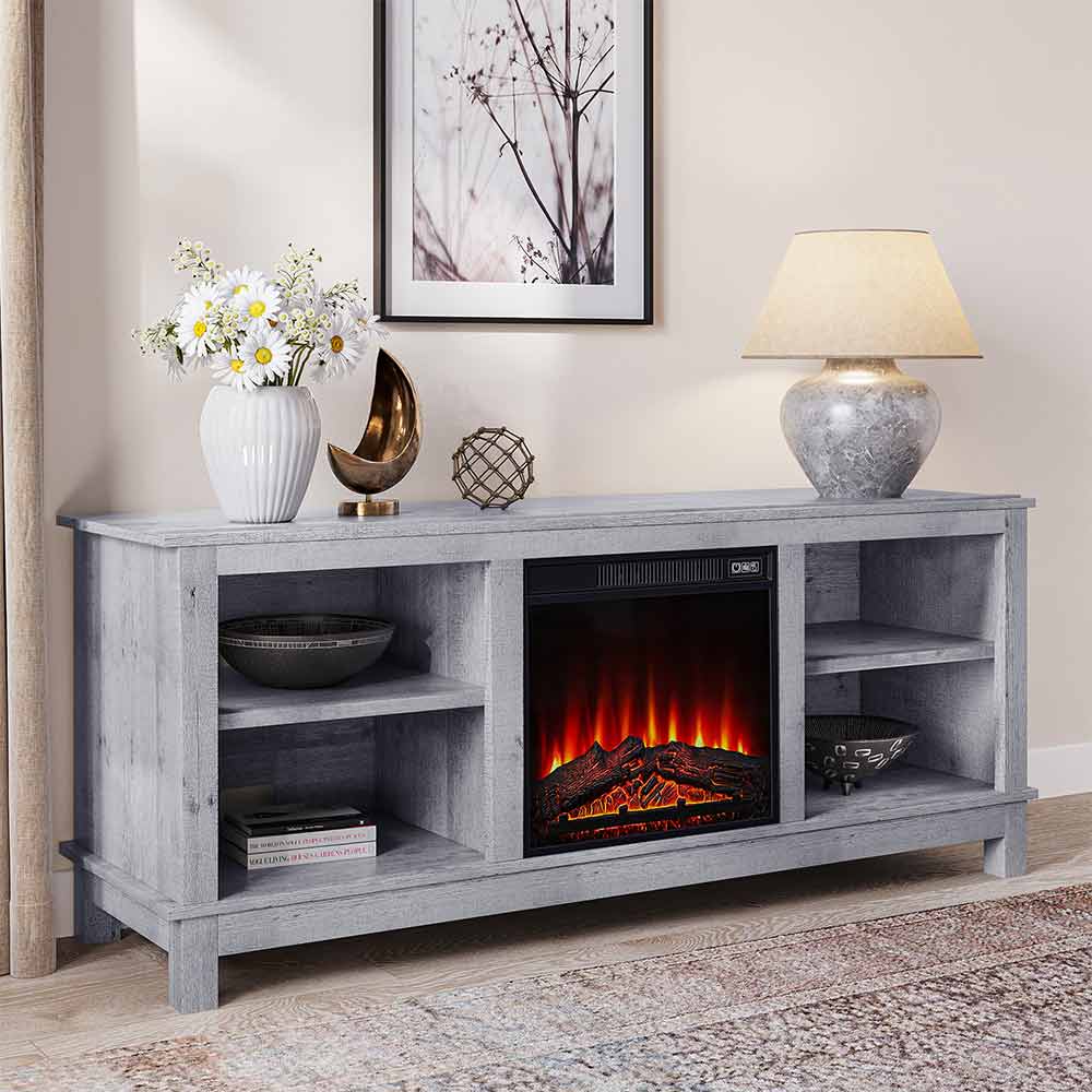 Charmant Modern Fireplace TV Stand for 65+ Inch TV