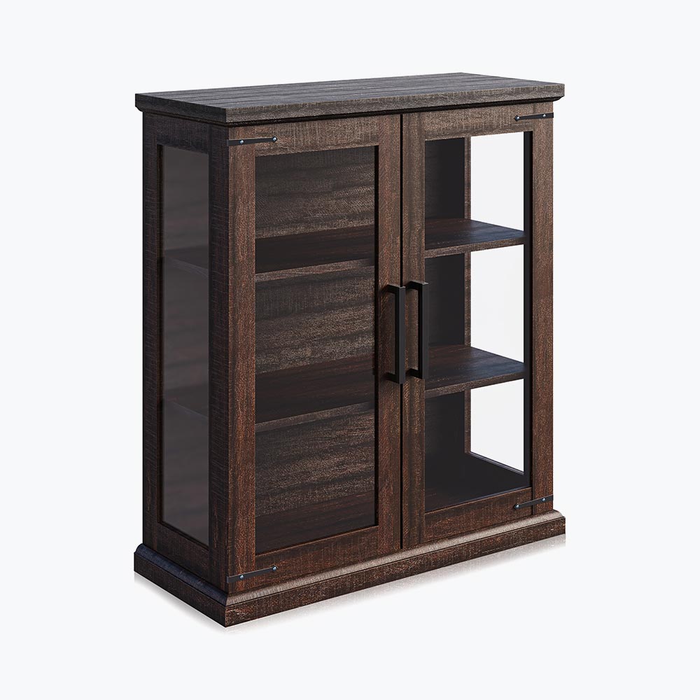 Ashford 32'' Solid Wood Sideboard with Glass Doors