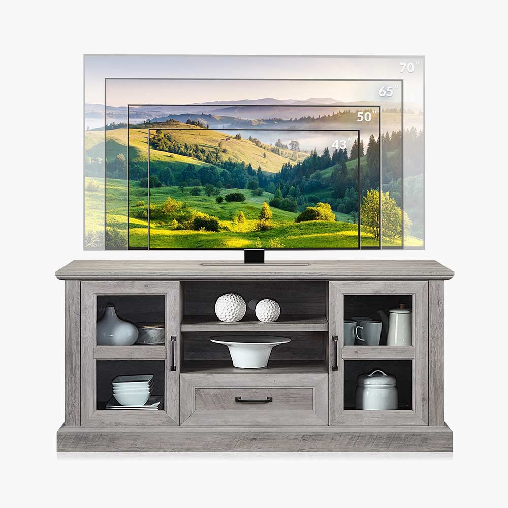 Trussati Modern Farmhouse TV Stand for TVs up to 70″