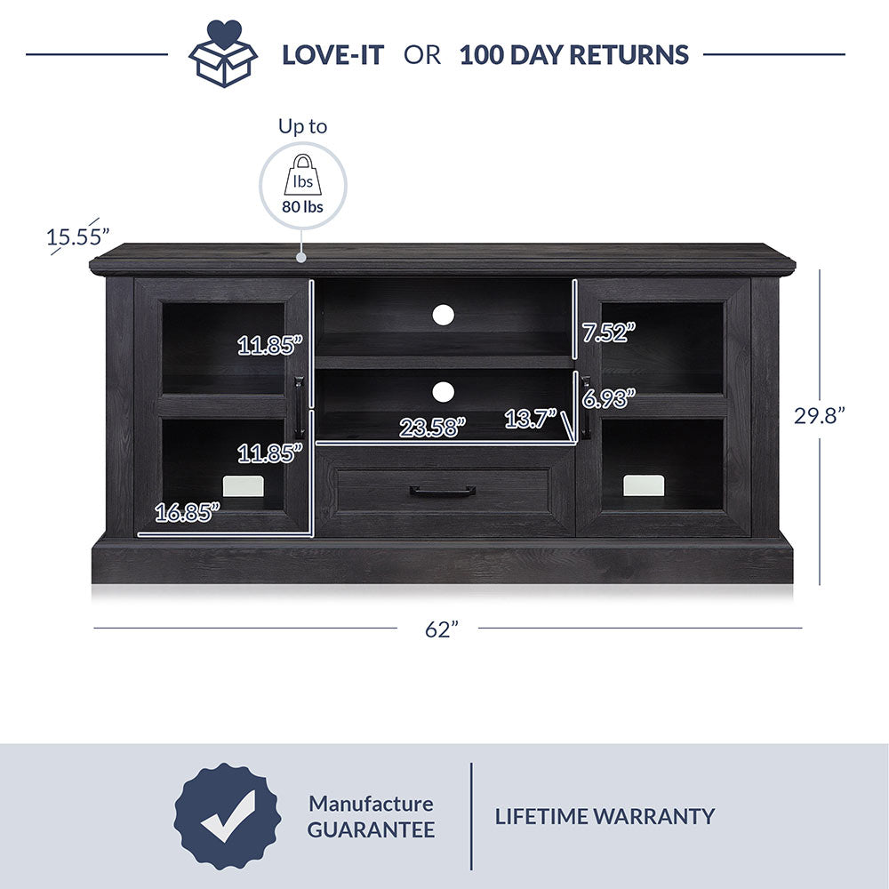 Trussati Modern Farmhouse TV Stand for TVs up to 70″