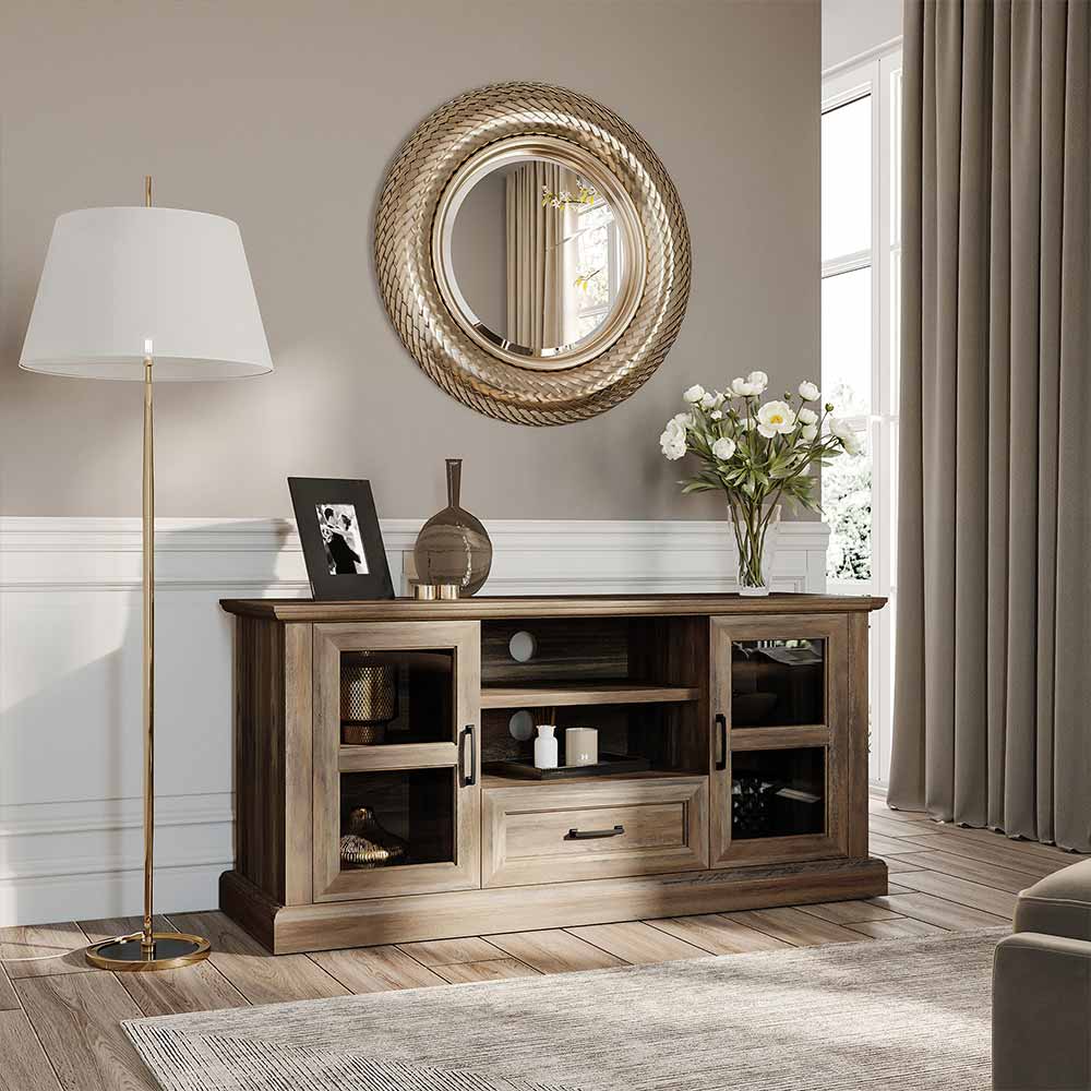 Trussati Modern Farmhouse TV Stand for TVs up to 70″