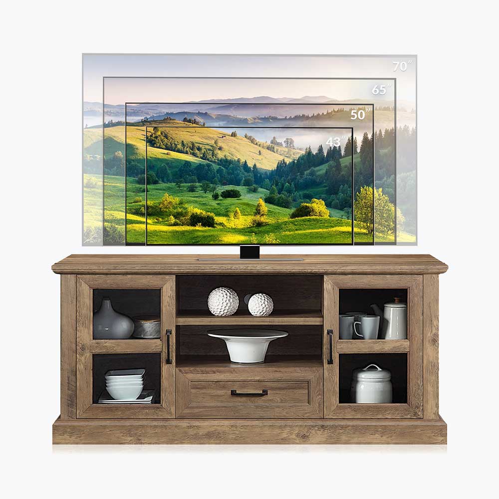Trussati Modern Farmhouse TV Stand for TVs up to 70″