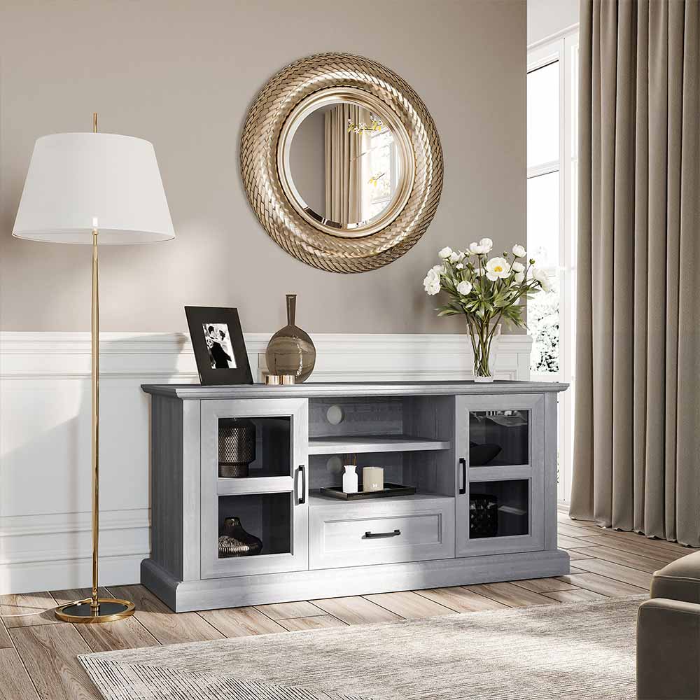 Trussati Modern Farmhouse TV Stand for TVs up to 70″