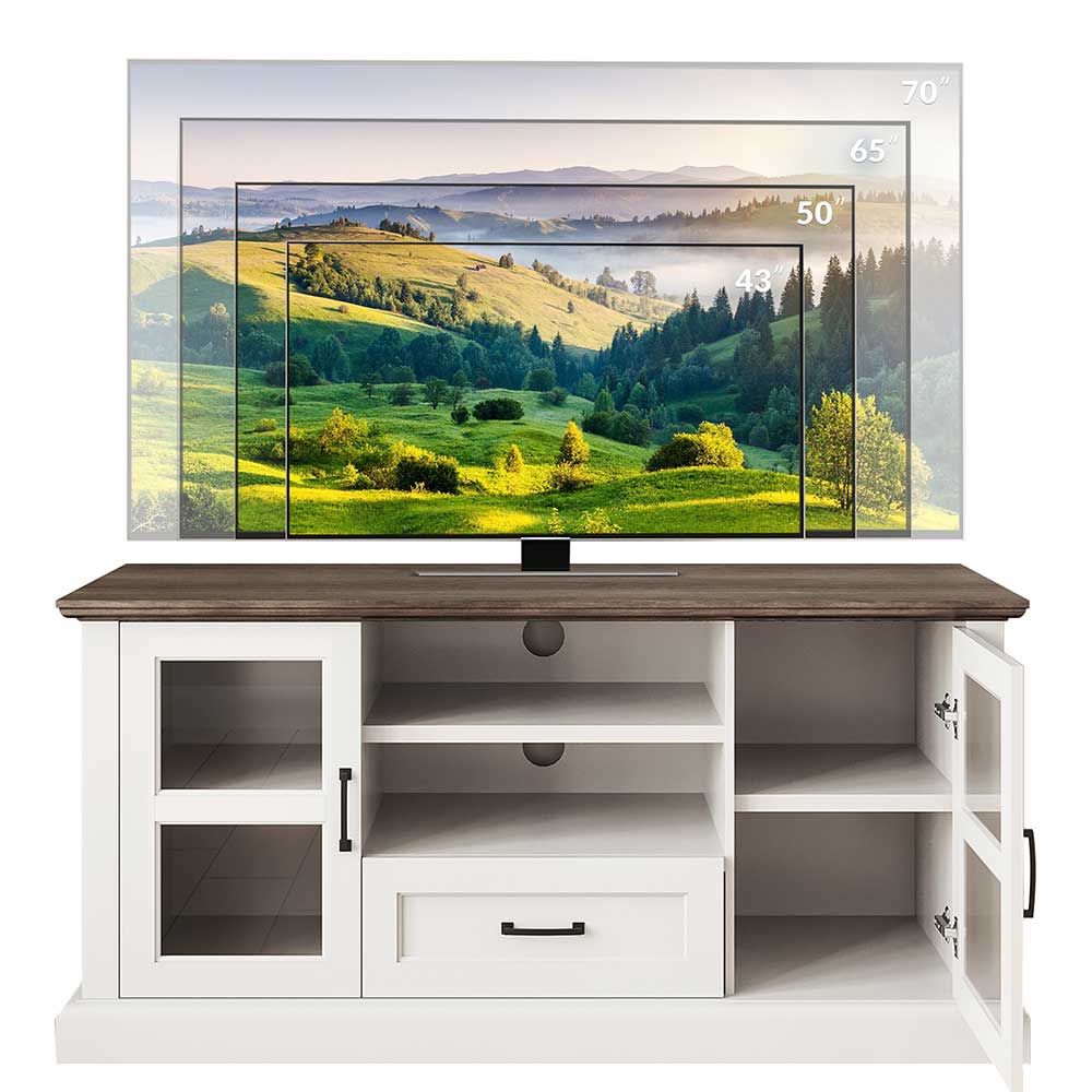 Trussati Modern Farmhouse TV Stand for TVs up to 70″
