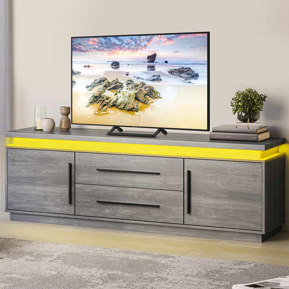 Entertainment 67" TV Stand with LED Lights