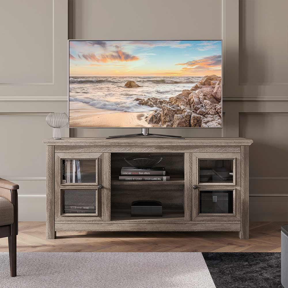 Kenton Low Profile Fireplace TV Stand for 65+ Inch TV