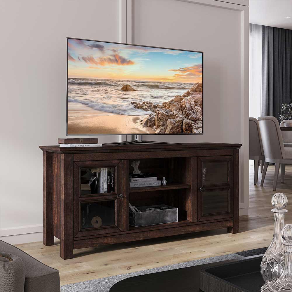 Kenton Low Profile Fireplace TV Stand for 65+ Inch TV