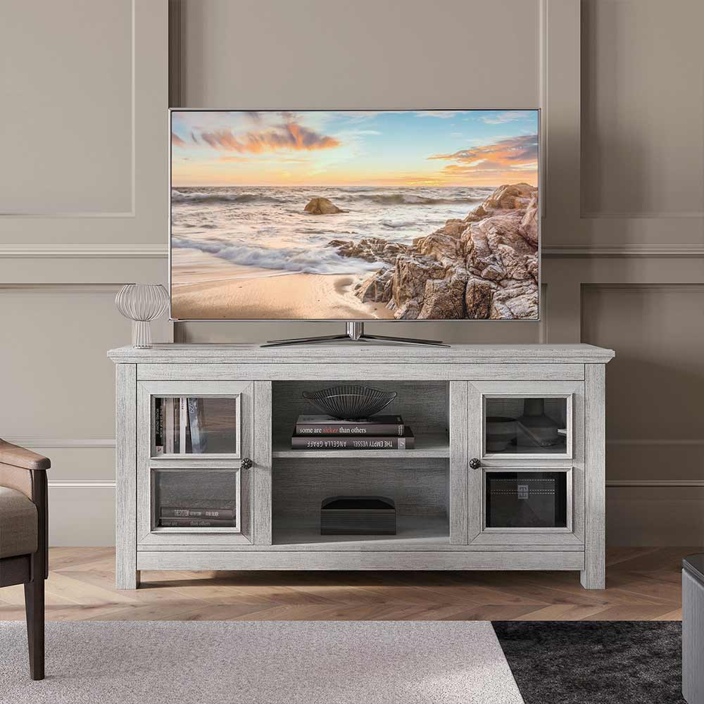 Kenton Low Profile Fireplace TV Stand for 65+ Inch TV