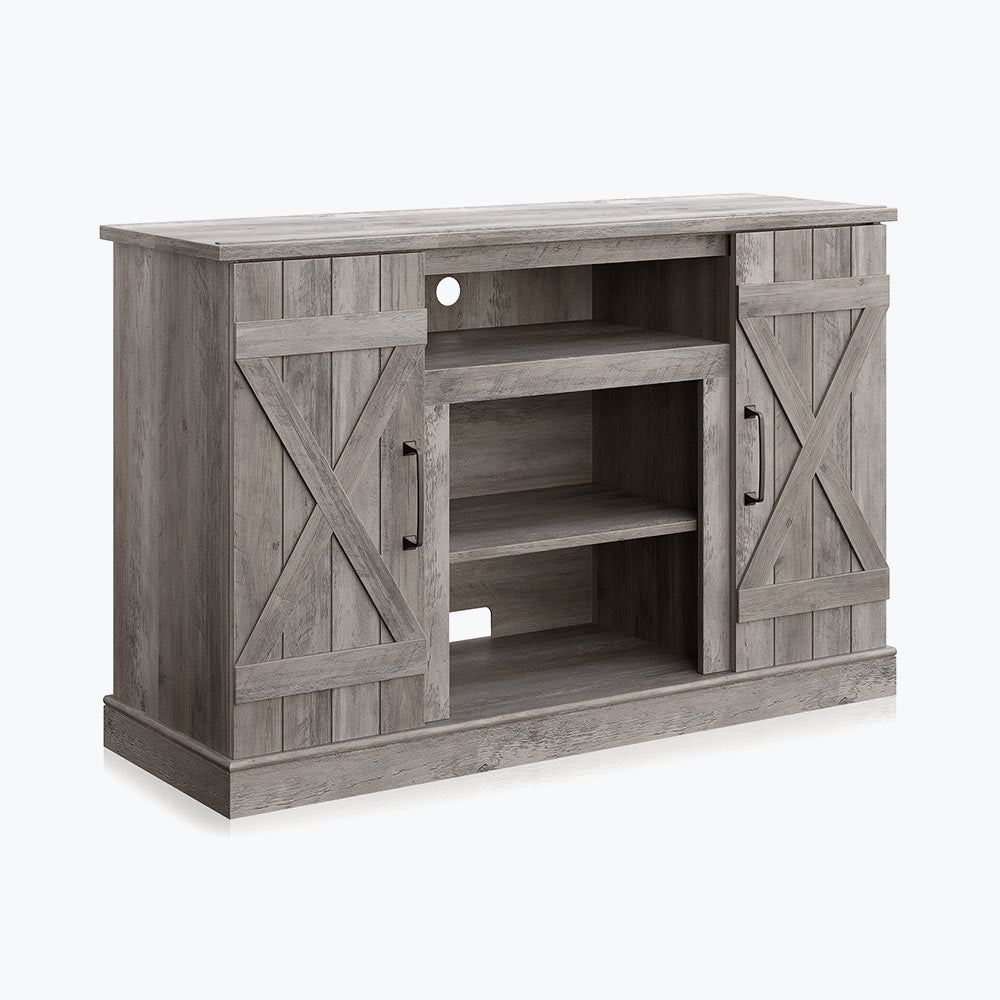 Veropeso Low Profile Farmhouse TV Stand for 50+ Inch TV