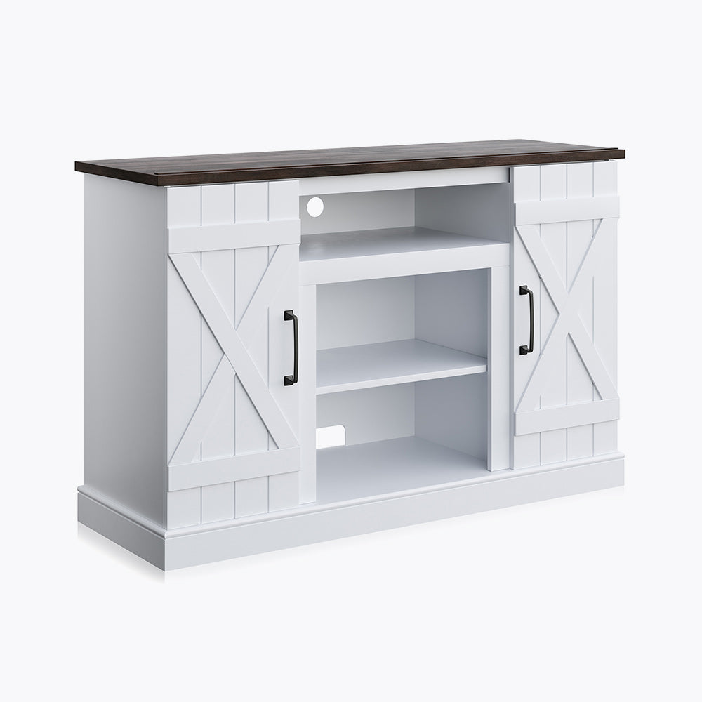 Veropeso Low Profile Farmhouse TV Stand for 50+ Inch TV