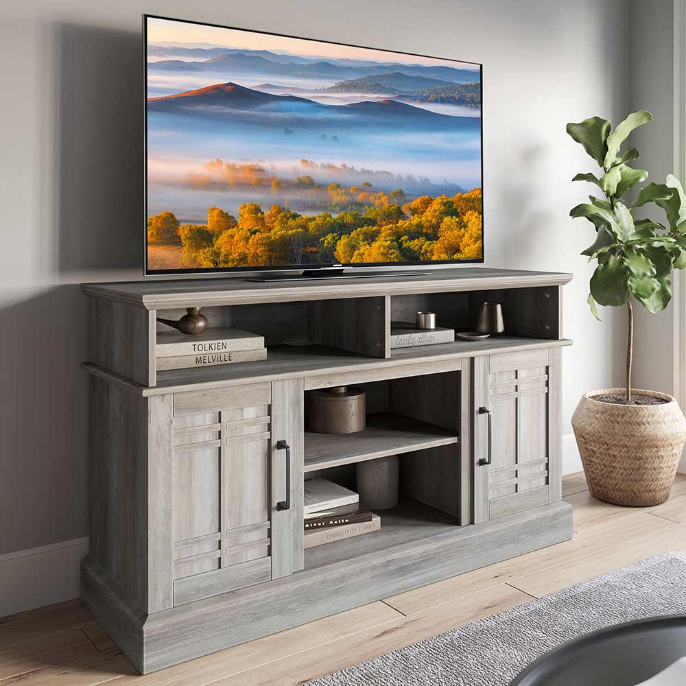 Norrell Farmhouse TV Stand with Fireplace for 50+ Inch TV