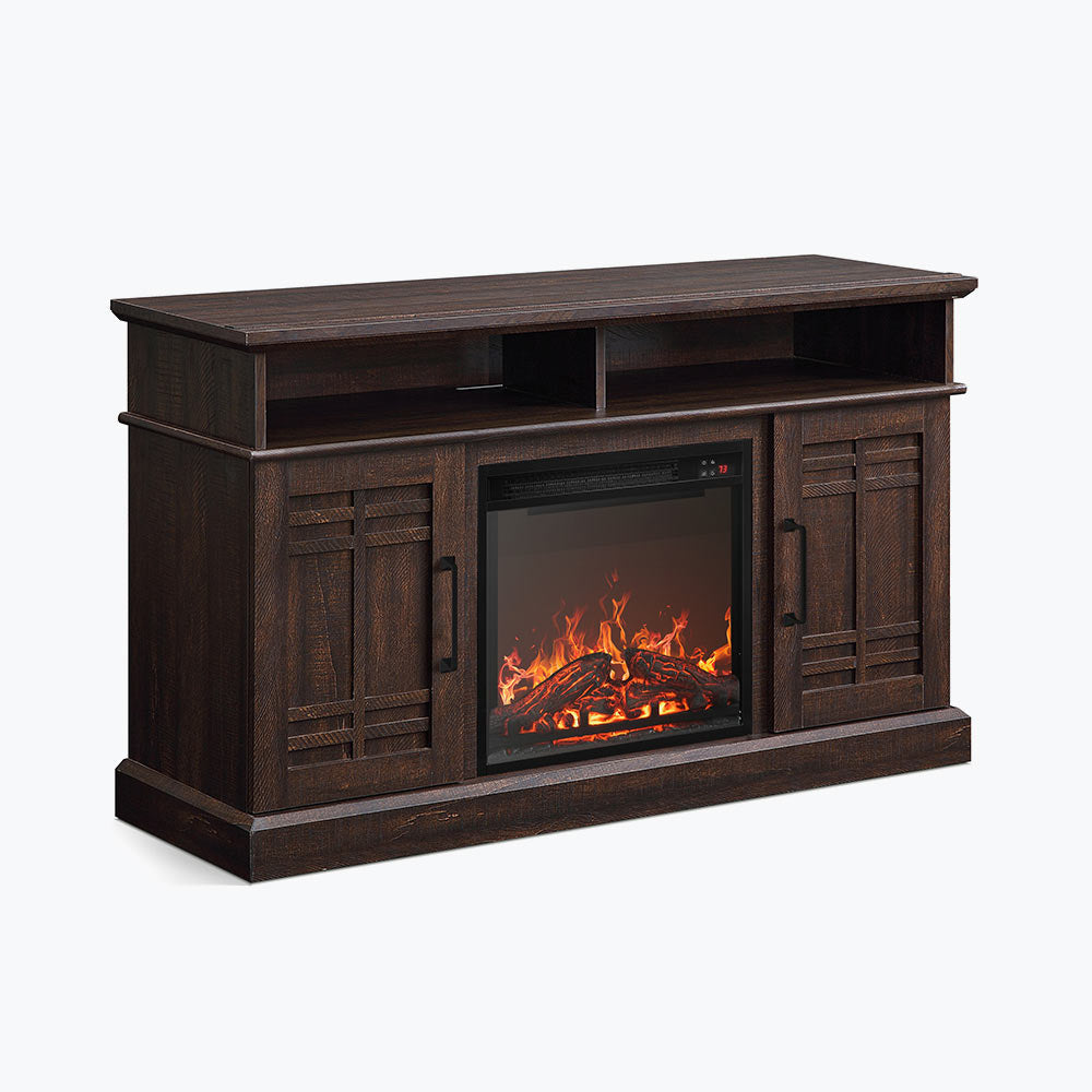 Norrell Farmhouse TV Stand with Fireplace for 50+ Inch TV