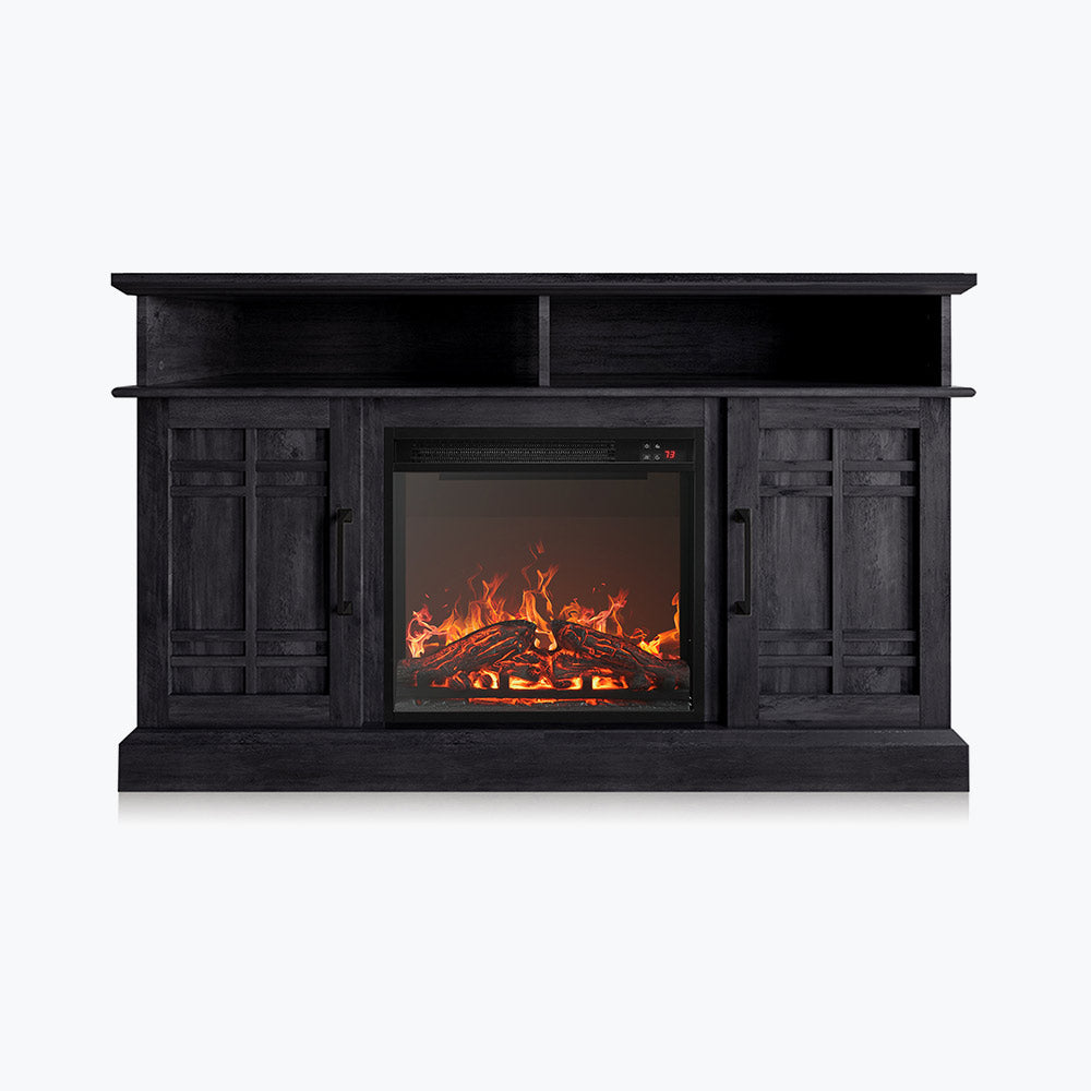 Norrell Farmhouse TV Stand with Fireplace for 50+ Inch TV