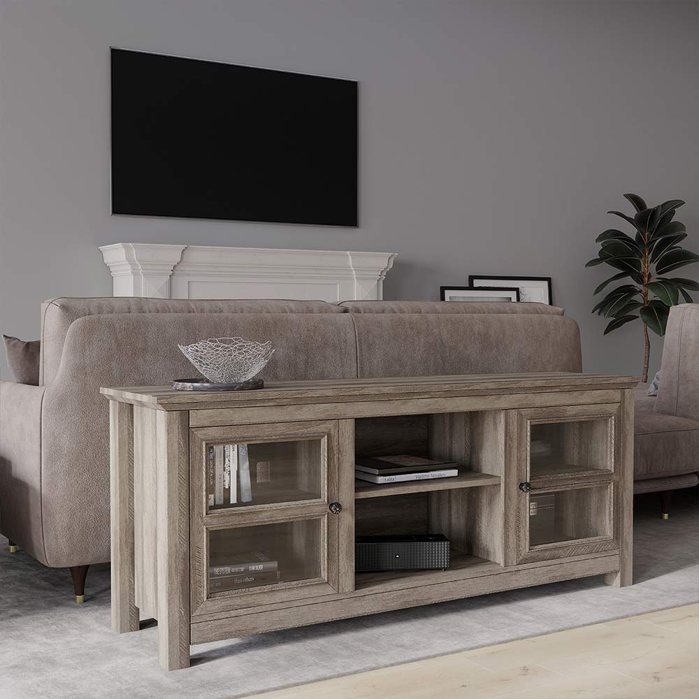 Kenton Low Profile Fireplace TV Stand for 65+ Inch TV