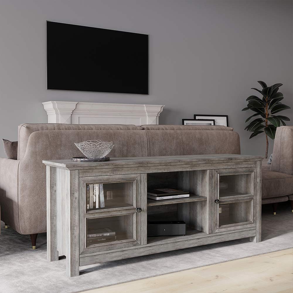 Kenton Low Profile Fireplace TV Stand for 65+ Inch TV