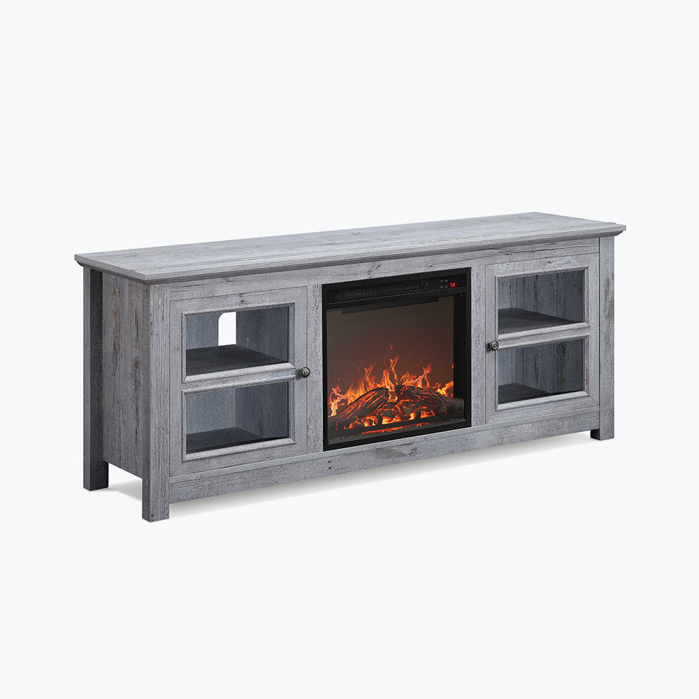 Kenton Low Profile Fireplace TV Stand for 65+ Inch TV