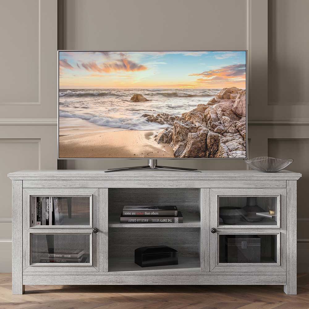 Kenton Low Profile Fireplace TV Stand for 65+ Inch TV