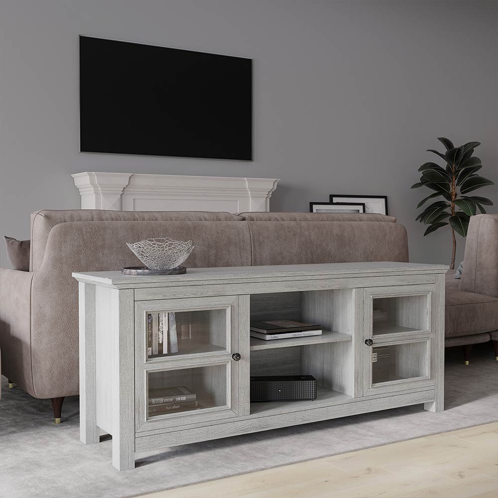 Kenton Low Profile Fireplace TV Stand for 65+ Inch TV