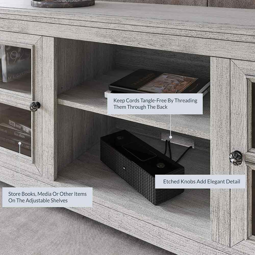 Kenton Low Profile Fireplace TV Stand for 65+ Inch TV