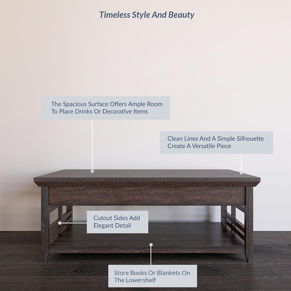 Norrell Dark Wood Coffee Table