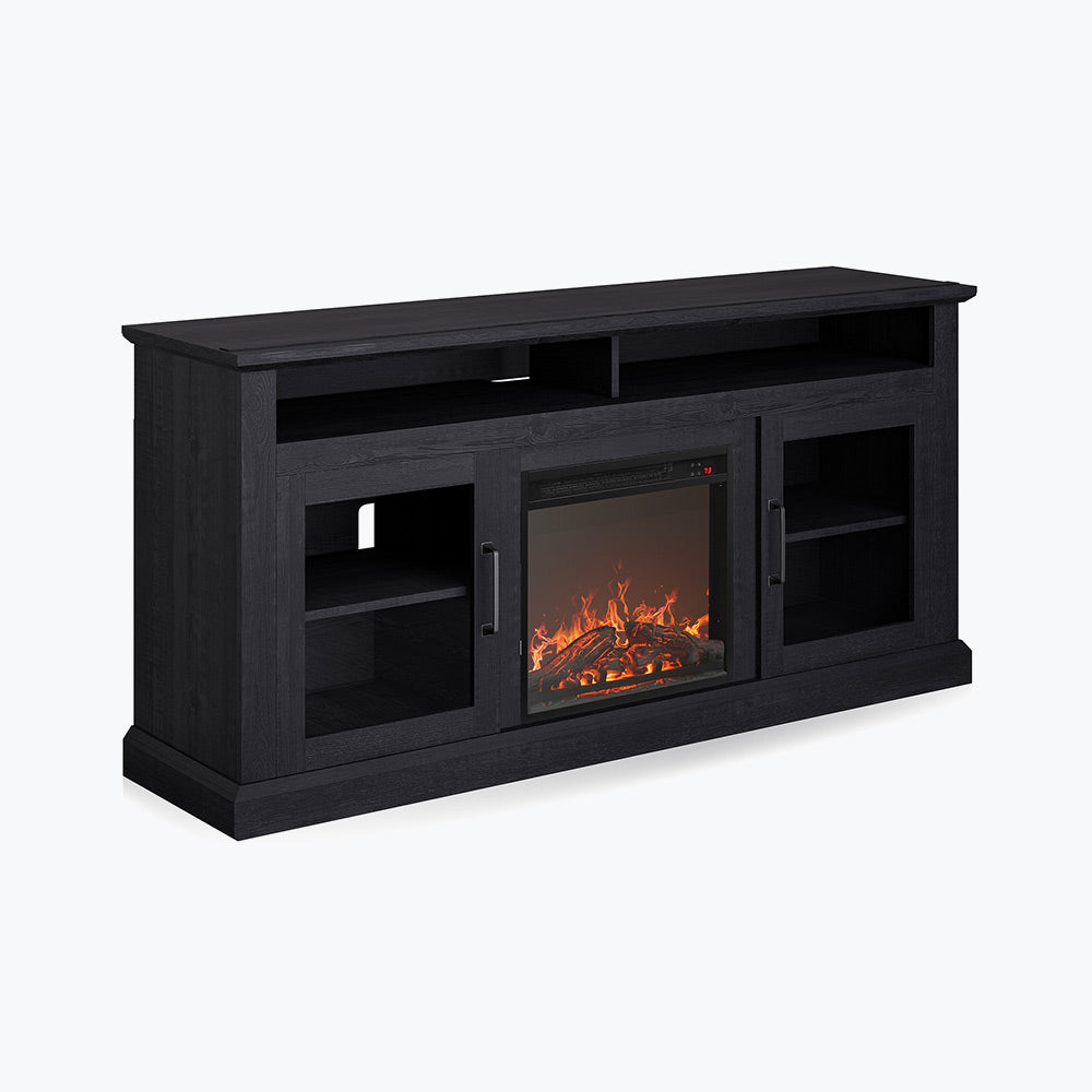 Cayman Farmhouse Fireplace TV Stand for TVs up to 65″